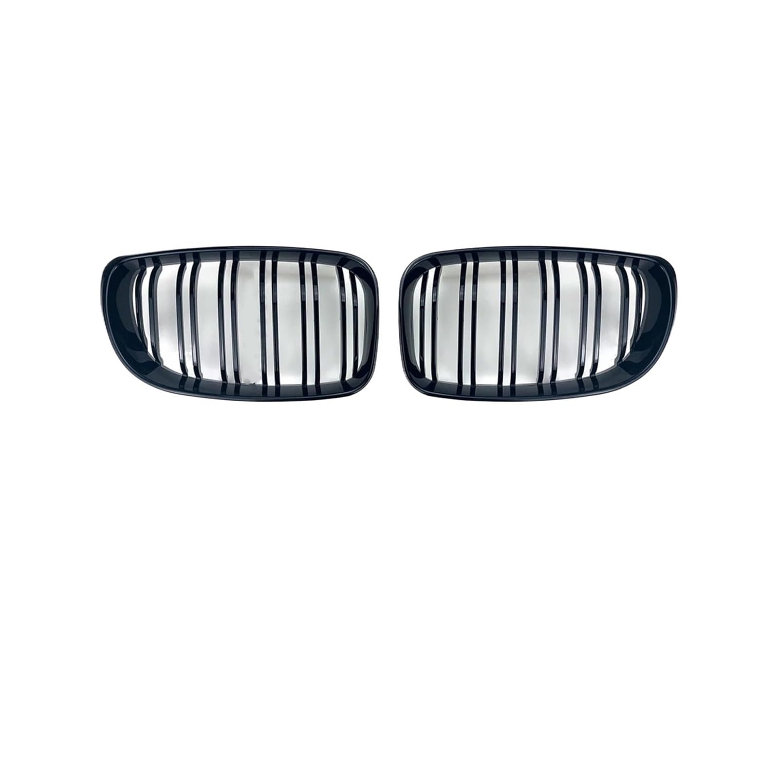 Kühlergrill Für 1Serie E81 E87 E82 E88 120i 120d 130i 135i 2007-2011 Auto Front Kühlergrill Grill Gitter Tuning Kühlergrill Vorne(2 Line Glossy Black) von GBGWRMRYX