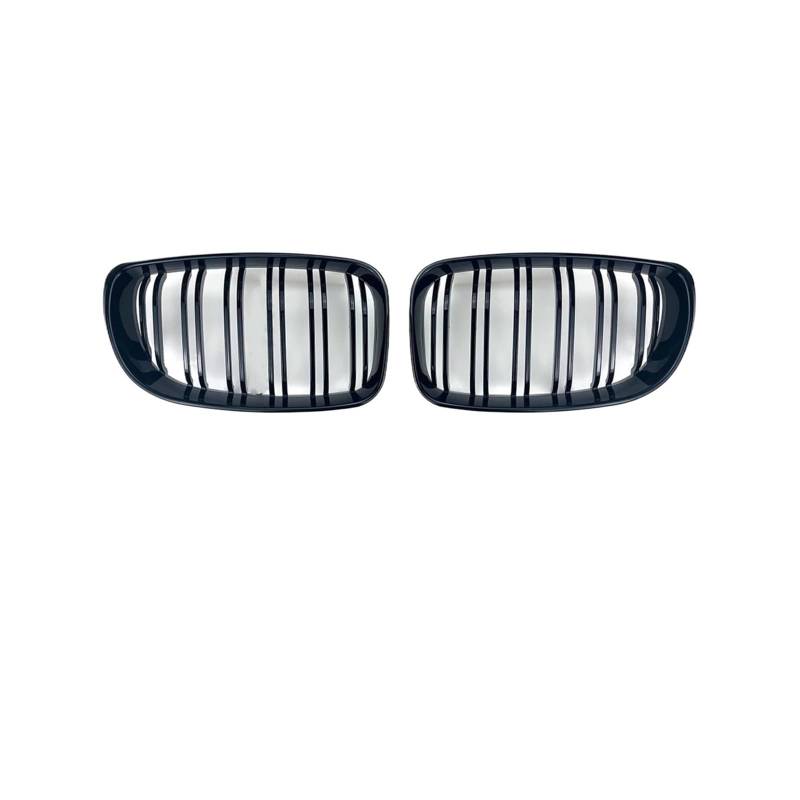 Kühlergrill Für 1Serie E81 E87 E82 E88 120i 120d 130i 135i 2007-2011 Auto Front Kühlergrill Grill Gitter Tuning Kühlergrill Vorne(2 Line Glossy Black) von GBGWRMRYX