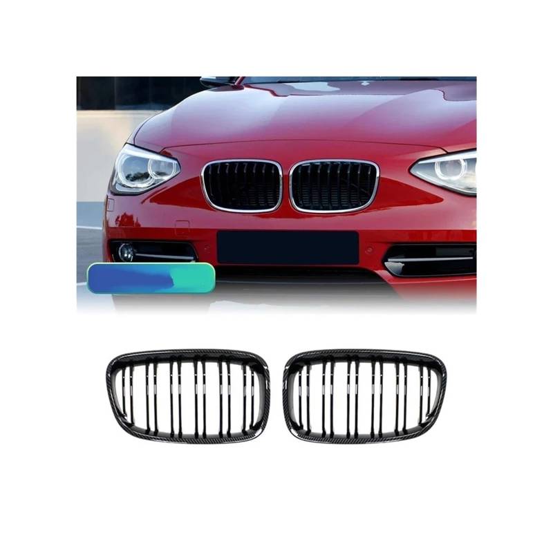 Kühlergrill Für 1Serie F20 F21 2011-2014 Auto Frontstoßstange Nierengrill Kühlerschutzgitter Kühlergrill Vorne(Carbon Look) von GBGWRMRYX