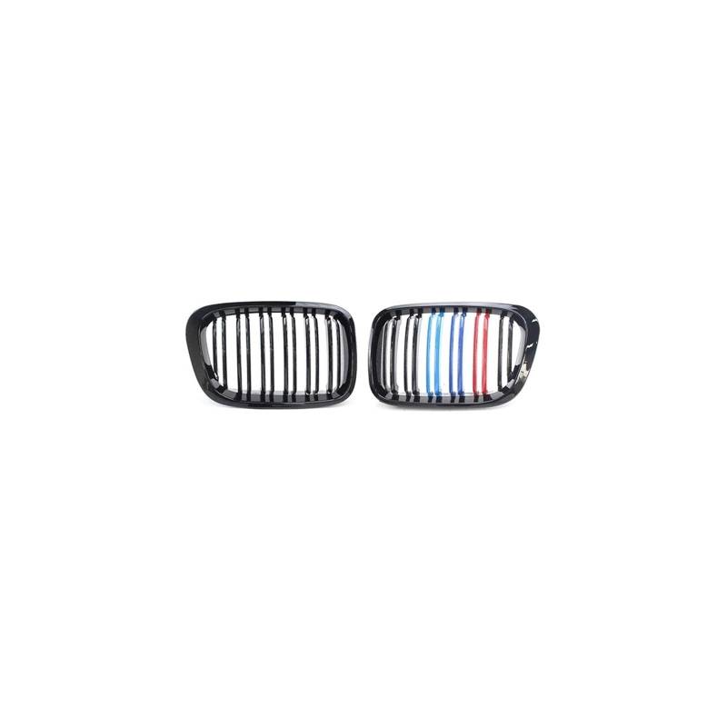 Kühlergrill Für 3Serie E46 320i 323i 325i 328i 330i 325Ci 1998-2001 Auto Frontstoßstangengitter Renngitter Kühlergrill Vorne(Double-3-Color) von GBGWRMRYX