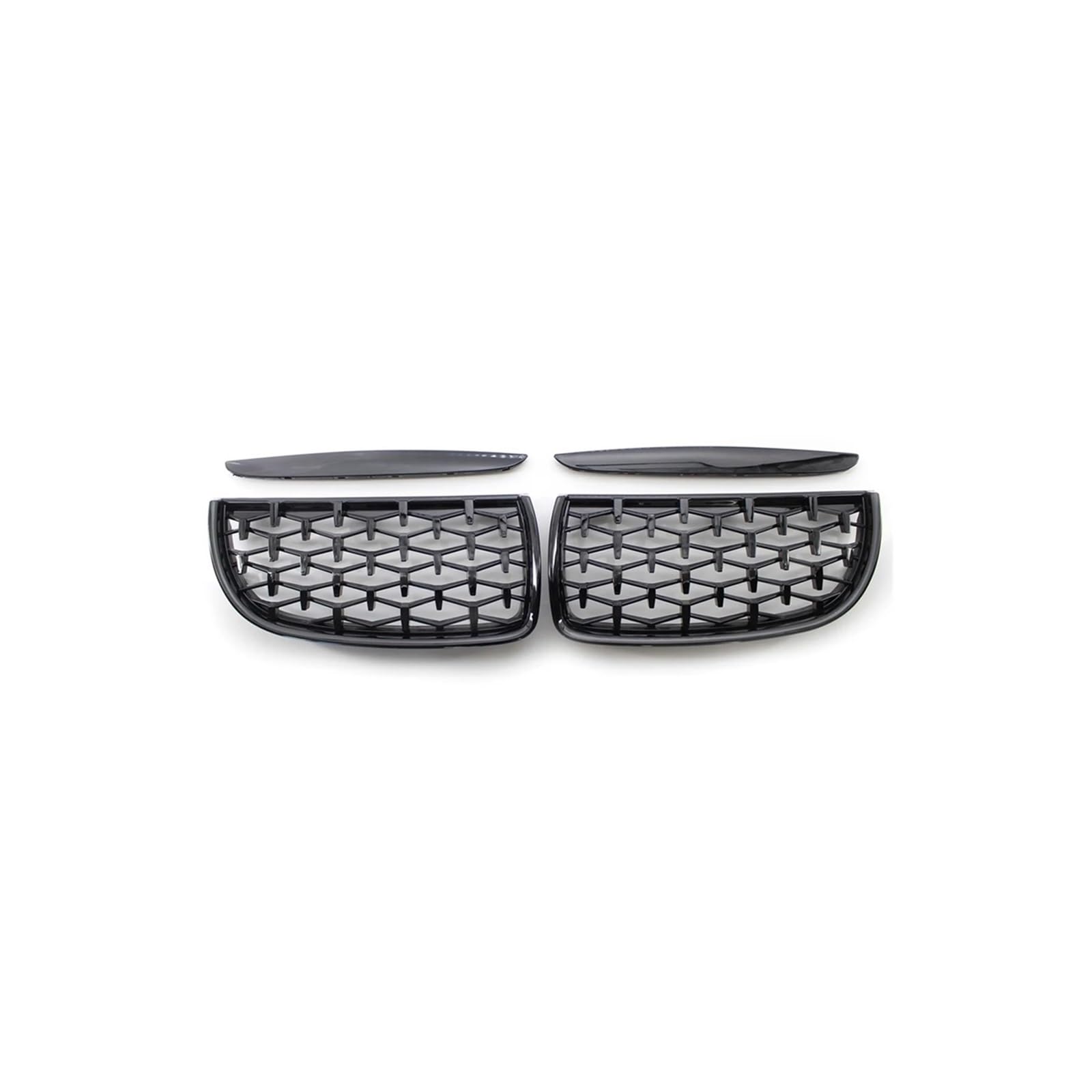 Kühlergrill Für 3Serie E90 E91 2005-2008 Diamant-Nierengrill Auto Verchromt Meteor Mittelgitter Kühlergrill Vorne(Black) von GBGWRMRYX