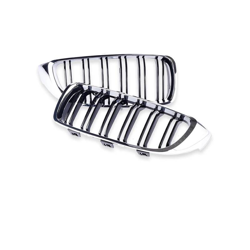 Kühlergrill Für 4 Series F32 F33 F36 F80 F82 2013-2020 Auto Vorderen Stoßfänger Nieren Glanz Schwarz Racing Grill Kühlergrill Vorne(Dual Chrome Black) von GBGWRMRYX
