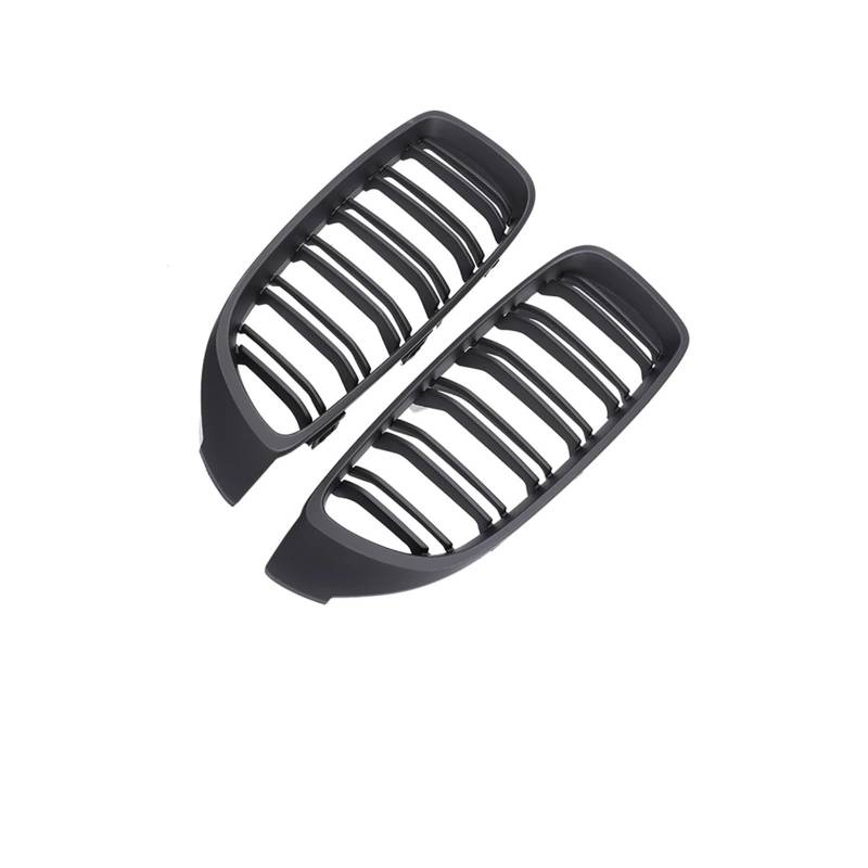 Kühlergrill Für 4 Series F32 F33 F36 F80 F82 2013-2020 Auto Vorderen Stoßfänger Nieren Glanz Schwarz Racing Grill Kühlergrill Vorne(Dual Matte Black) von GBGWRMRYX
