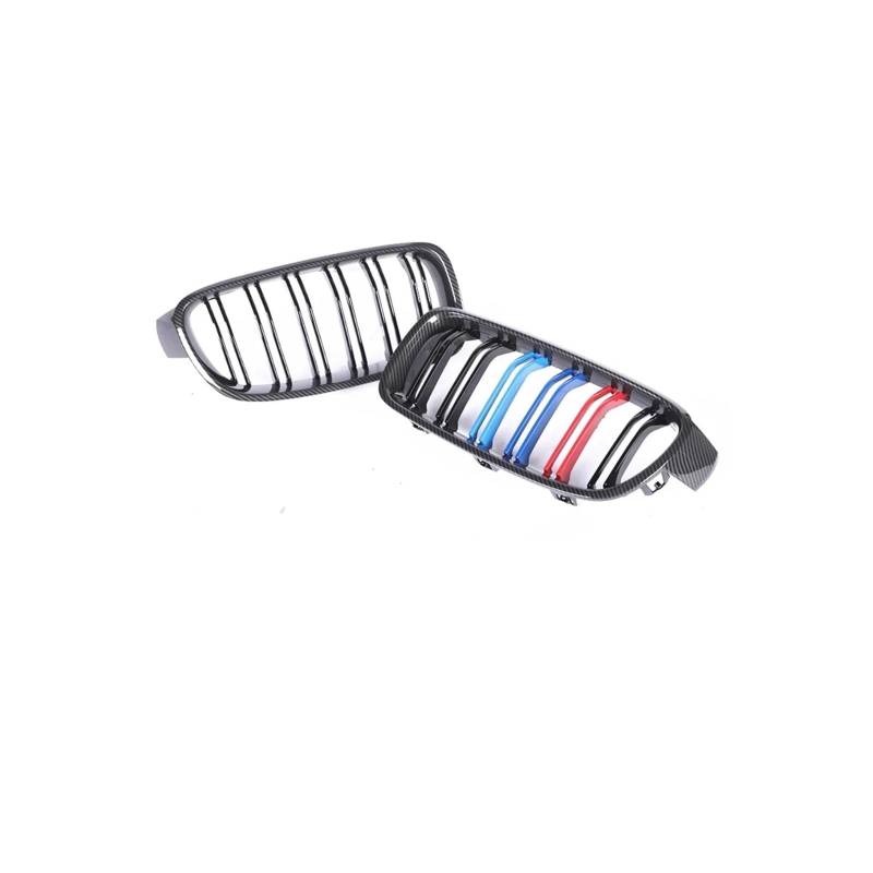 Kühlergrill Für 4er-Serie Für M4 F32 F33 F36 F80 F82 F83 2013-2020 Frontstoßstange Nieren-Carbongrill Glanzschwarz Kühlergrill Vorne(Dual Carbon 3 Color) von GBGWRMRYX