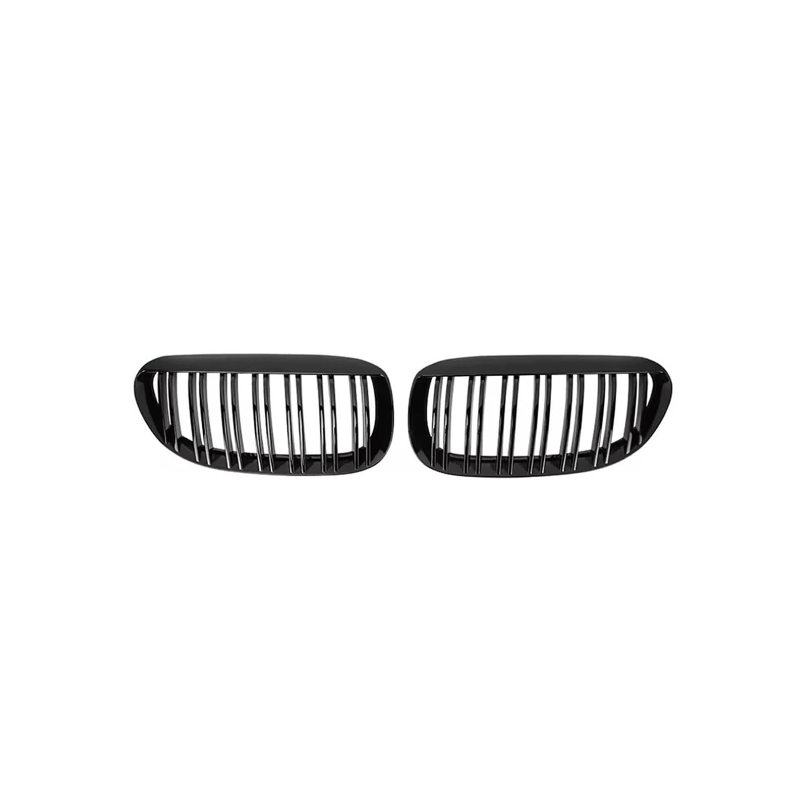 Kühlergrill Für 6er-Serie E63 E64 2004-2010 Auto Frontstoßstangengitter Glänzend Schwarz Single Line Style Kühlergrill Vorne(Double-Glossy Black) von GBGWRMRYX