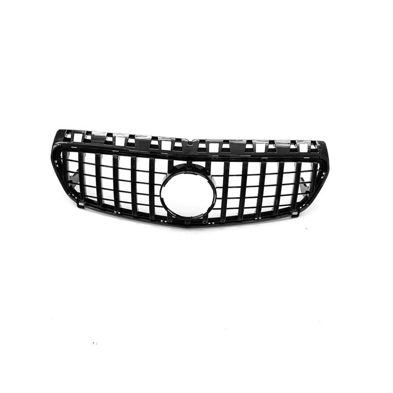 Kühlergrill Für A-Klasse W176 Für GT 2013-2016 ABS Material Auto Die Intake Grille Kühlergrill Vorne(Bright Black) von GBGWRMRYX