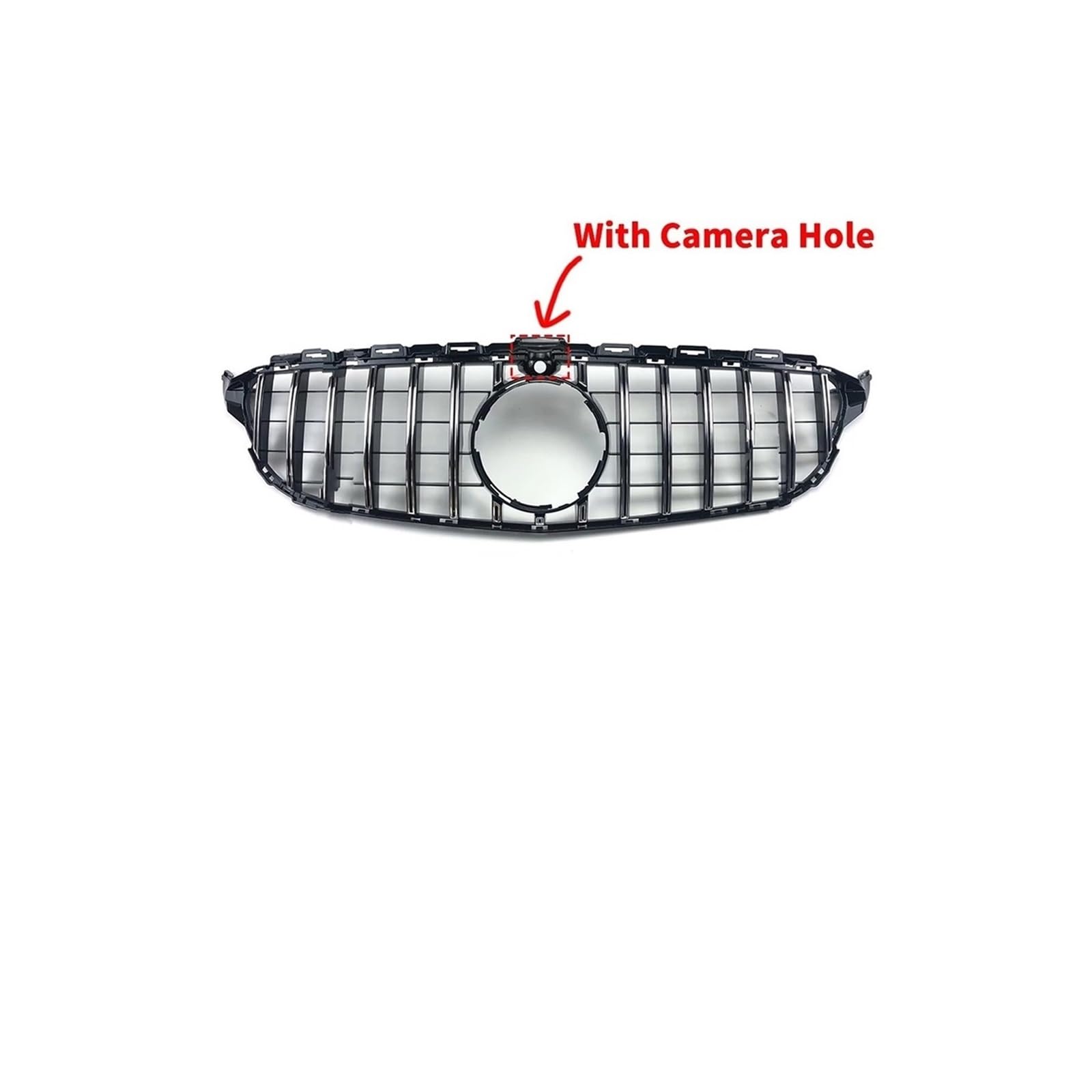Kühlergrill Für C C205 C180 C200 C250 C300 C260 W205 S205 2014-2021 Auto Frontstoßstangengrill Kühlergrill Vorne(14-18Silver with Cam) von GBGWRMRYX