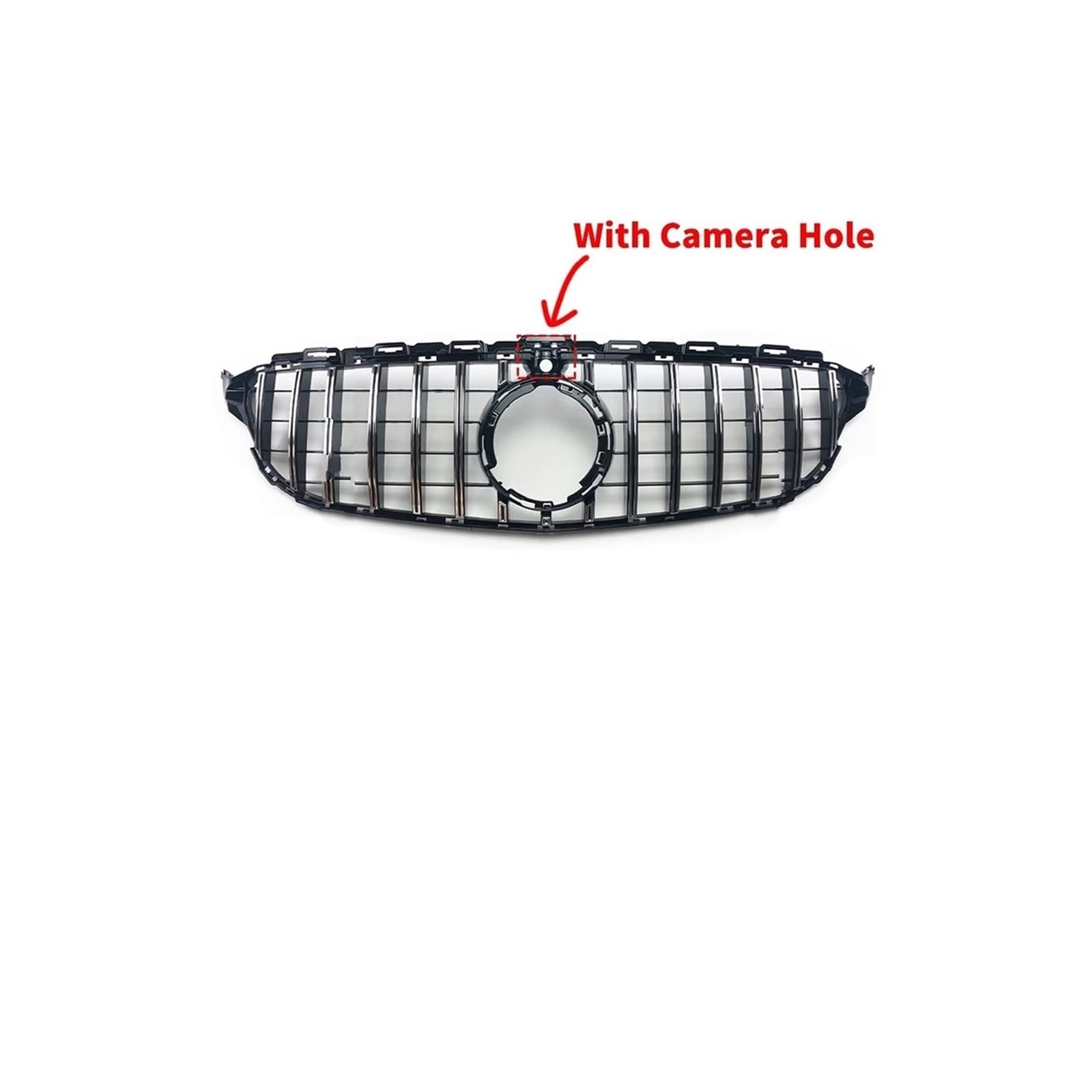 Kühlergrill Für C C205 C180 C200 C250 C300 C260 W205 S205 2014-2021 Auto Frontstoßstangengrill Kühlergrill Vorne(19-21Silver with Cam) von GBGWRMRYX