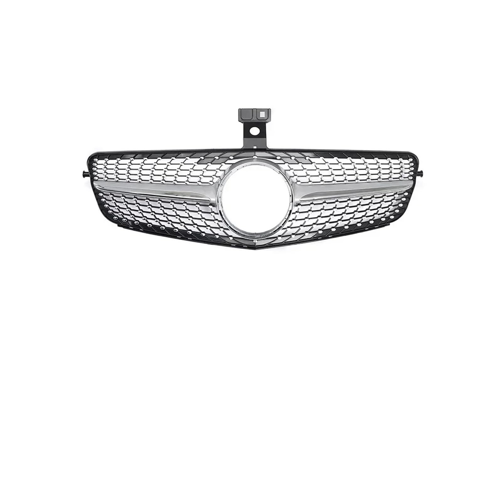 Kühlergrill Für C Für Klasse W204 C204 C43 2007-2014 Auto Front Kühlergrill Silber Schwarz Kühlergrill Vorne(Diamond Black) von GBGWRMRYX