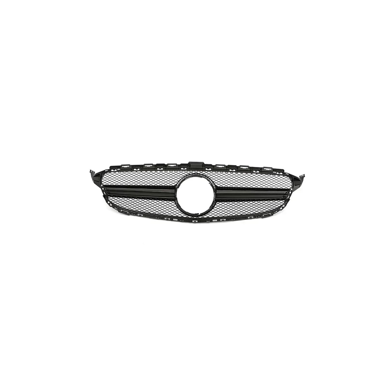 Kühlergrill Für C Für Klasse W205 C180 C200 C300 C350 2014-2021 Kühlergrill ABS Schwarz Ohne/mit Kameraloch Kühlergrill Vorne(14-18 B Without1) von GBGWRMRYX