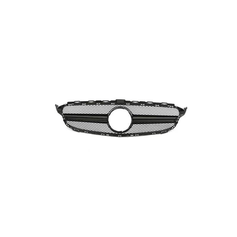 Kühlergrill Für C Für Klasse W205 C180 C200 C300 C350 2014-2021 Kühlergrill ABS Schwarz Ohne/mit Kameraloch Kühlergrill Vorne(14-18 B Without1) von GBGWRMRYX