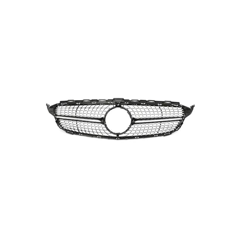 Kühlergrill Für C Für Klasse W205 C180 C200 C300 C350 2014-2021 Kühlergrill ABS Schwarz Ohne/mit Kameraloch Kühlergrill Vorne(14-18 Diamond B with) von GBGWRMRYX