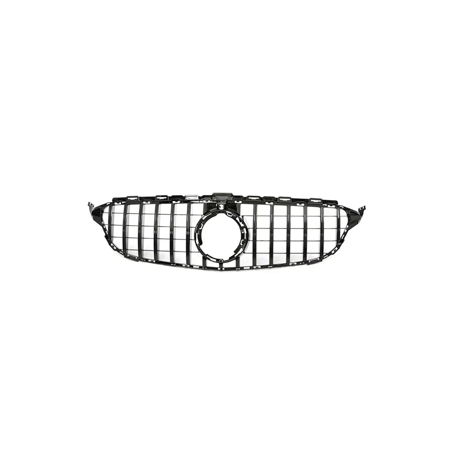 Kühlergrill Für C Für Klasse W205 C180 C200 C300 C350 2014-2021 Kühlergrill ABS Schwarz Ohne/mit Kameraloch Kühlergrill Vorne(19-21 BLK with) von GBGWRMRYX