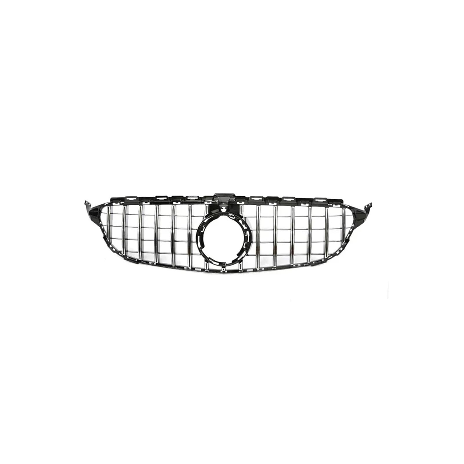 Kühlergrill Für C Für Klasse W205 C180 C200 C300 C350 2014-2021 Kühlergrill ABS Schwarz Ohne/mit Kameraloch Kühlergrill Vorne(19-21 Sliver with) von GBGWRMRYX