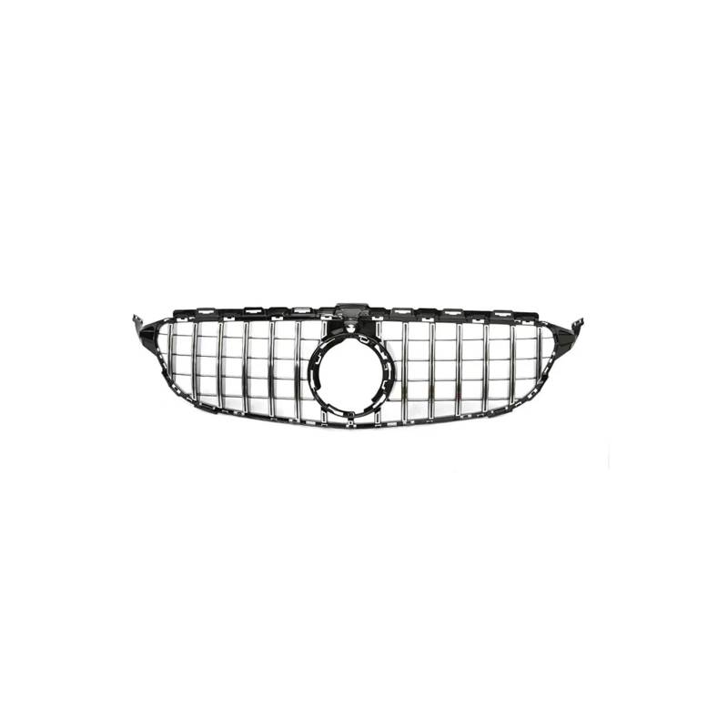 Kühlergrill Für C Für Klasse W205 C180 C200 C300 C350 2014-2021 Kühlergrill ABS Schwarz Ohne/mit Kameraloch Kühlergrill Vorne(19-21 Sliver with) von GBGWRMRYX
