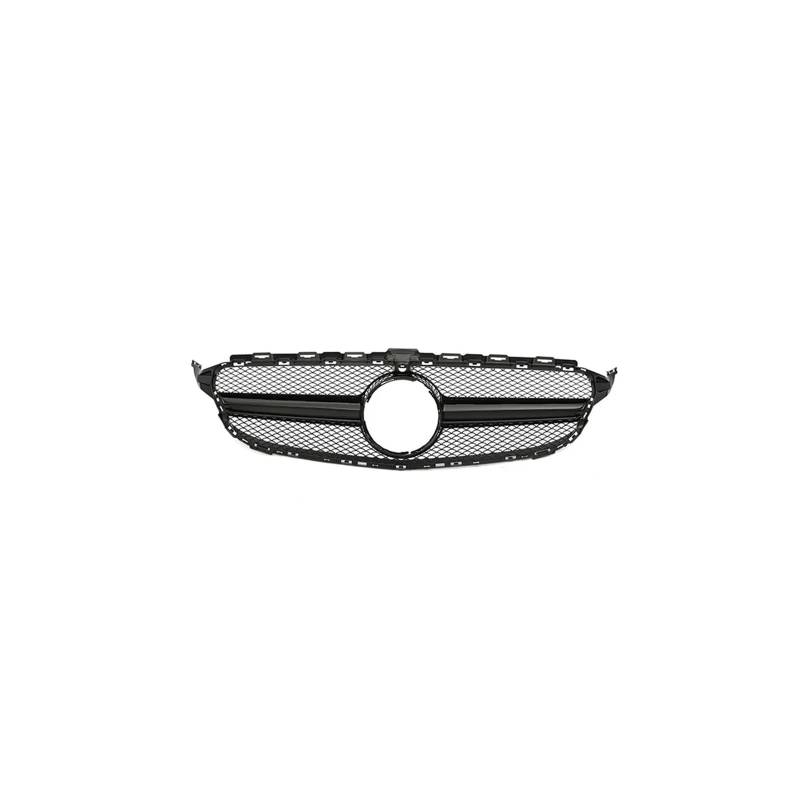 Kühlergrill Für C Für Klasse W205 E63S C180 C200 C300 C350 2014-2018 Auto Frontstoßstange Racing Grill Silber Schwarz Kühlergrill Vorne(14-18 B with) von GBGWRMRYX