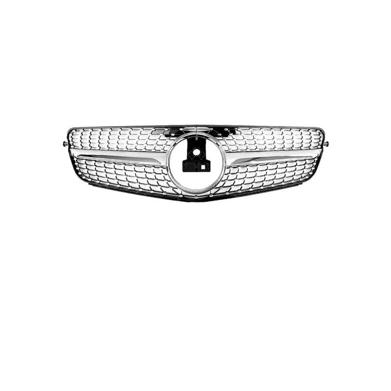 Kühlergrill Für C-Klasse W204 C180 C250 C350 2008-2014 Auto Frontstoßstange Kühlergrill Kühlergrill Glänzend Schwarz Kühlergrill Vorne(Diamonds Silver) von GBGWRMRYX