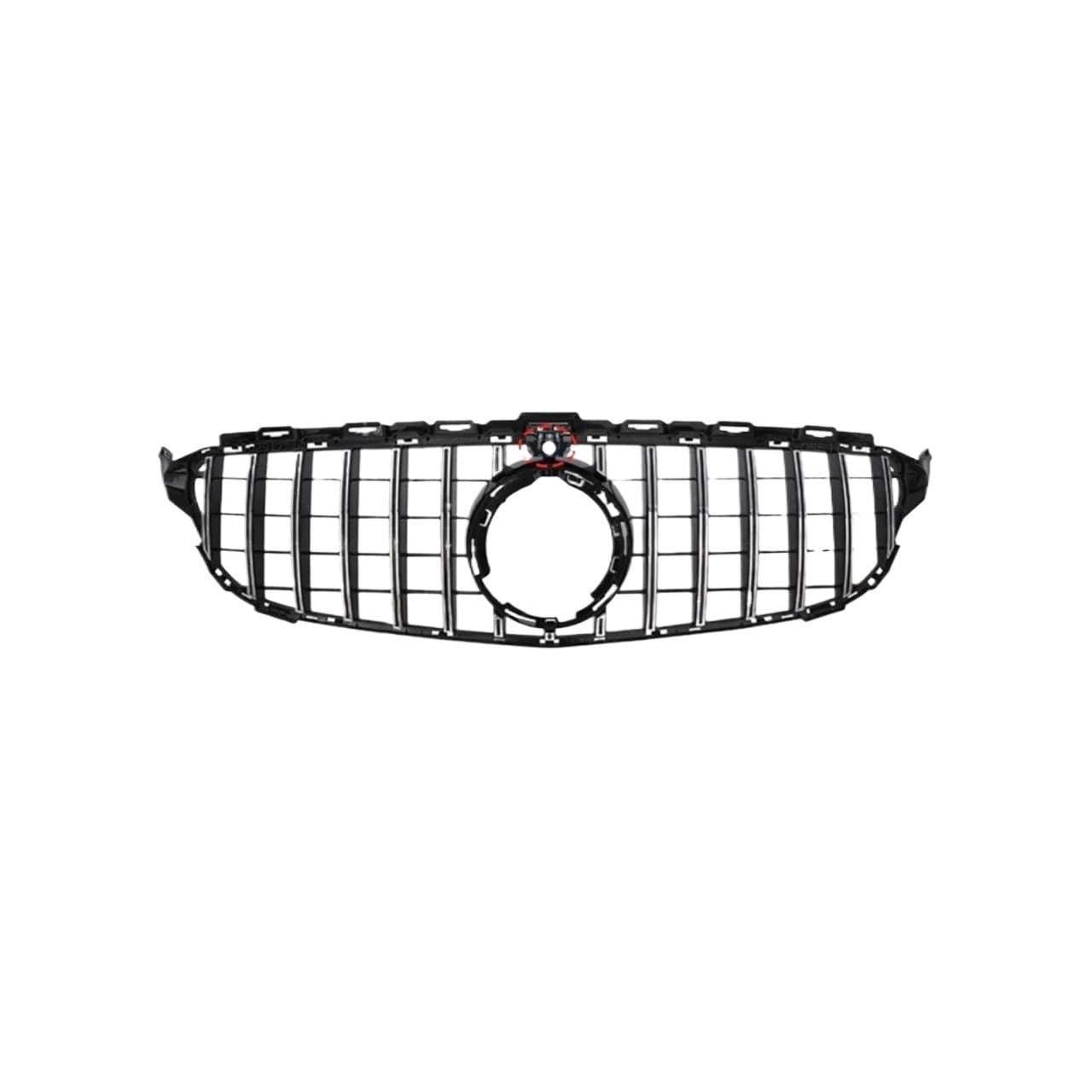 Kühlergrill Für C-Klasse W205 C180 C200 C250 C300 C400 Für GT 2015-2021 Frontschürze Haube Grill Mit Kamera Loch Kühlergrill Vorne(19-21 15bar Hole1) von GBGWRMRYX