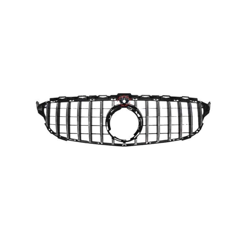 Kühlergrill Für C-Klasse W205 C180 C200 C250 C300 C400 Für GT 2015-2021 Frontschürze Haube Grill Mit Kamera Loch Kühlergrill Vorne(19-21 15bar Hole1) von GBGWRMRYX