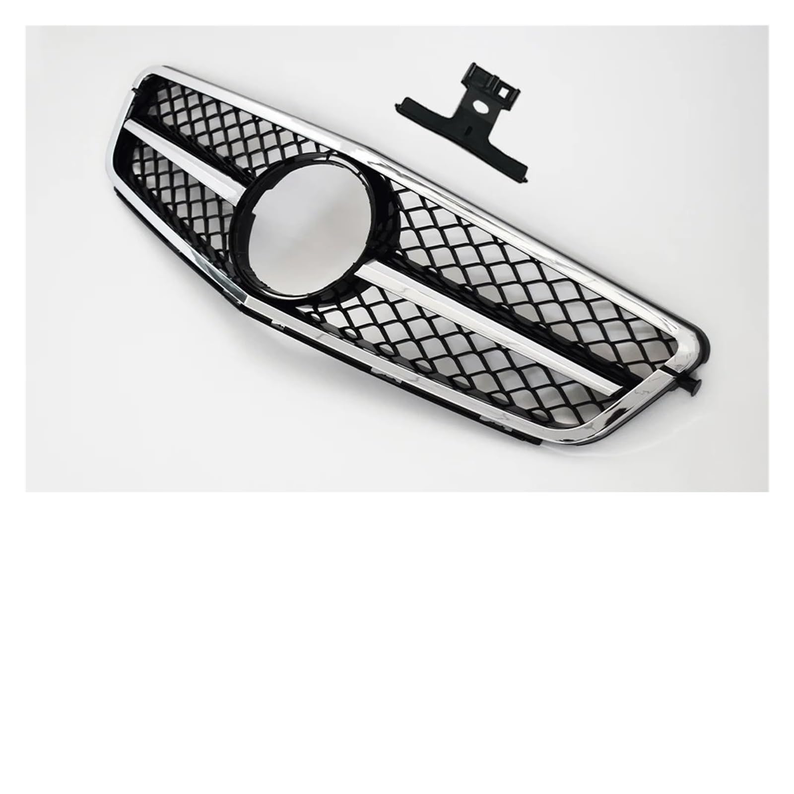 Kühlergrill Für C W204 C43 2007-2014 Für AMG Stil Auto Front Hood Stoßstange Grille Racing Grill Kühlergrill Vorne(Full Silvery) von GBGWRMRYX