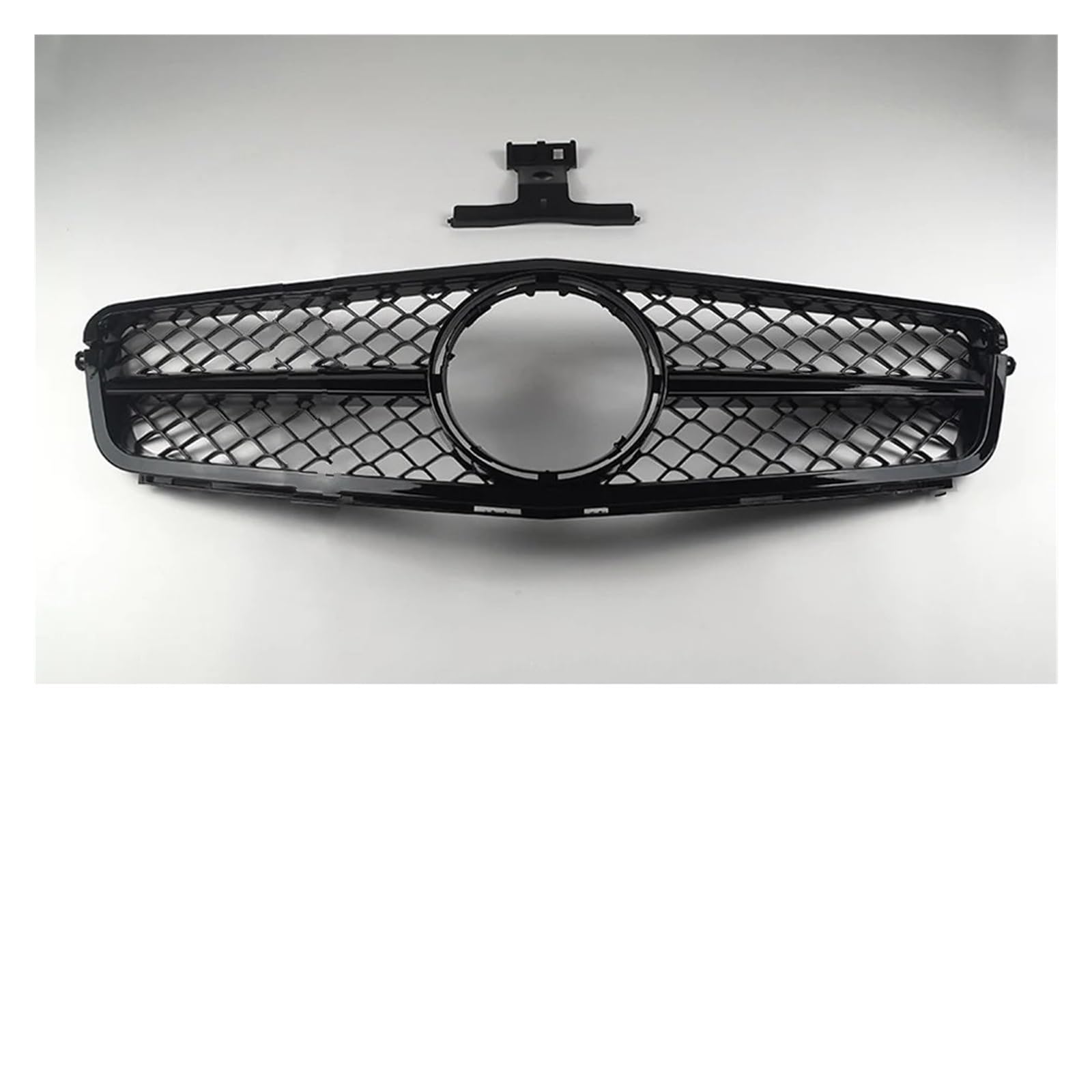 Kühlergrill Für C W204 C43 2007-2014 Für AMG Stil Auto Front Hood Stoßstange Grille Racing Grill Kühlergrill Vorne(Glossy Black) von GBGWRMRYX