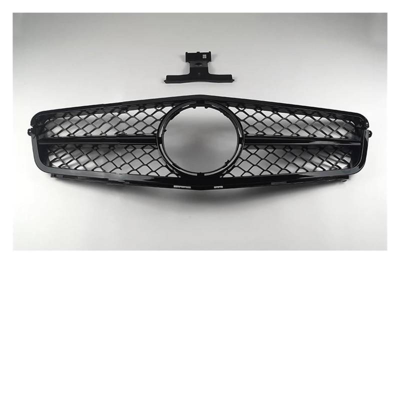 Kühlergrill Für C W204 C43 2007-2014 Für AMG Stil Auto Front Hood Stoßstange Grille Racing Grill Kühlergrill Vorne(Glossy Black) von GBGWRMRYX