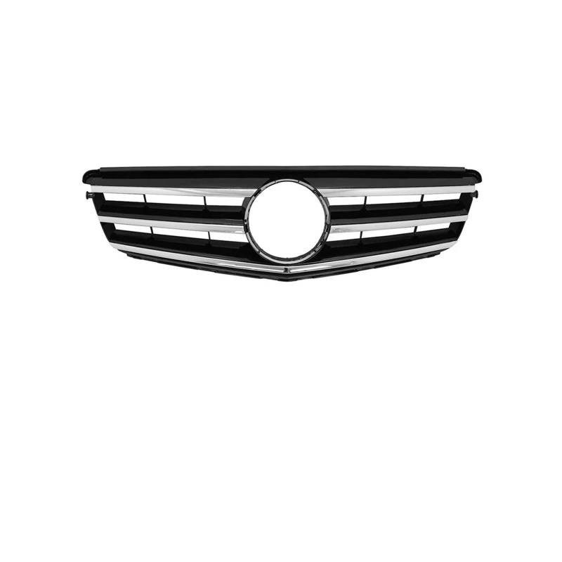 Kühlergrill Für C W204 C43 C180 C200 C250 C300 2008-2014 Auto Frontstoßstange Kühlergrill Haubengrill Kühlergrill Vorne(Sport-Chrome Black) von GBGWRMRYX