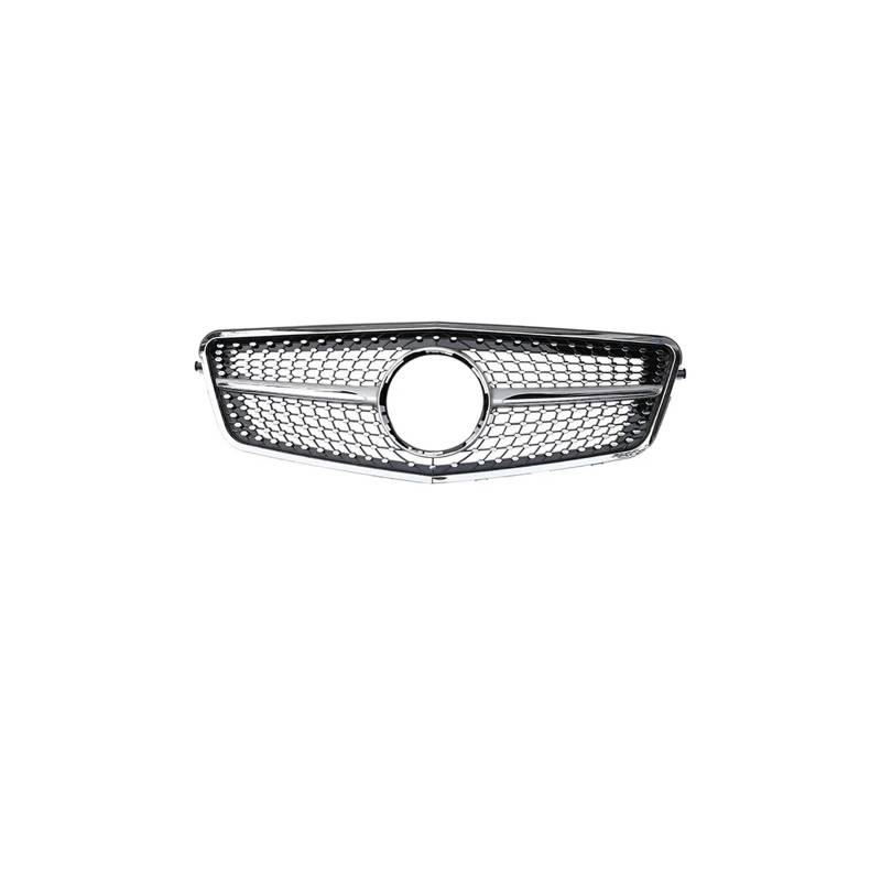 Kühlergrill Für E Für Klasse W212 2009-2015 Auto Front Racing Grill Diamant Schwarz Silber Kühlergrill Vorne(08-13 Diamond Sliver) von GBGWRMRYX