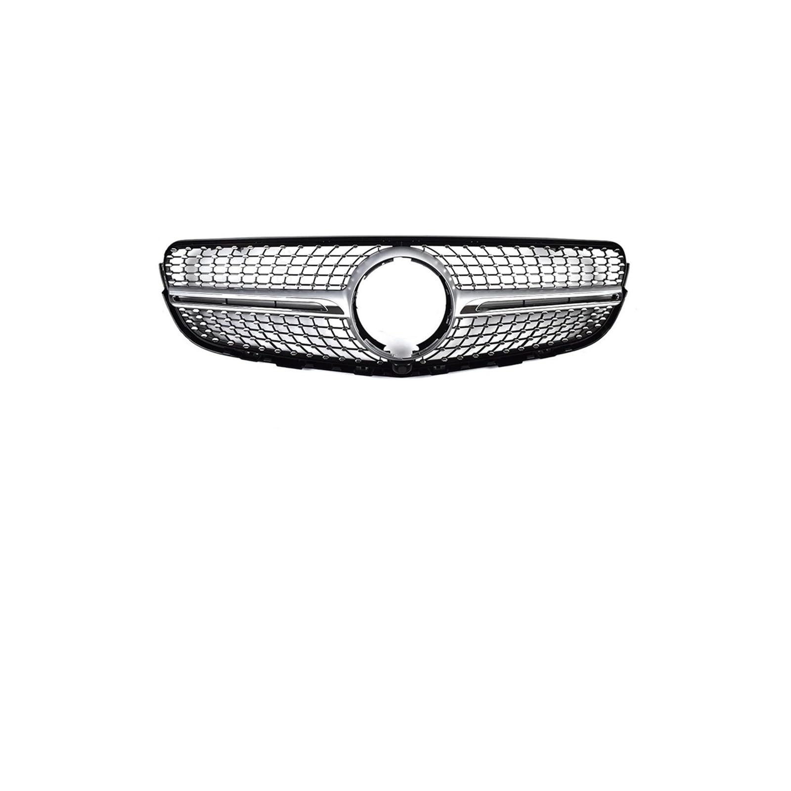 Kühlergrill Für GLC X253 2015-2018 Diamant Für GT Stil Auto Front Einlass Mesh Stoßstange Grille Kühlergrill Vorne(Diamond Silvery) von GBGWRMRYX