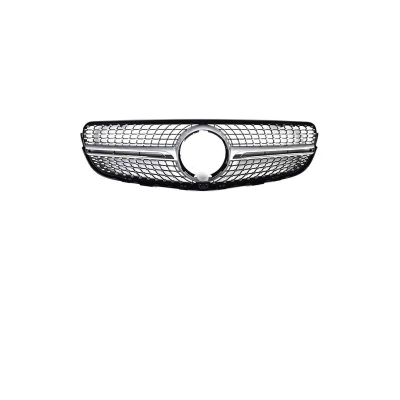 Kühlergrill Für GLC X253 2015-2018 Diamant Für GT Stil Auto Front Einlass Mesh Stoßstange Grille Kühlergrill Vorne(Diamond Silvery) von GBGWRMRYX