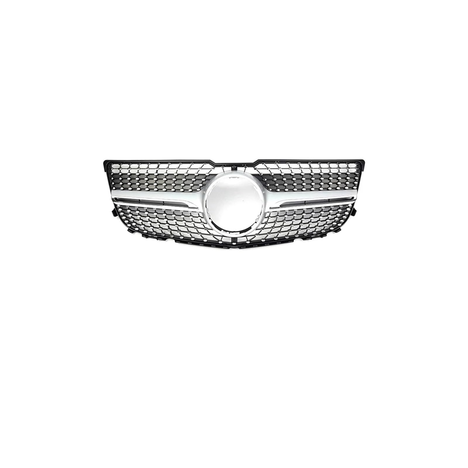 Kühlergrill Für GLK Für Klasse X204 GLK250 GLK300 GLK350 2013-2015 Black Diamonds Style Oberer Kühlergrill Renngitter Kühlergrill Vorne(Diamond-Silver) von GBGWRMRYX