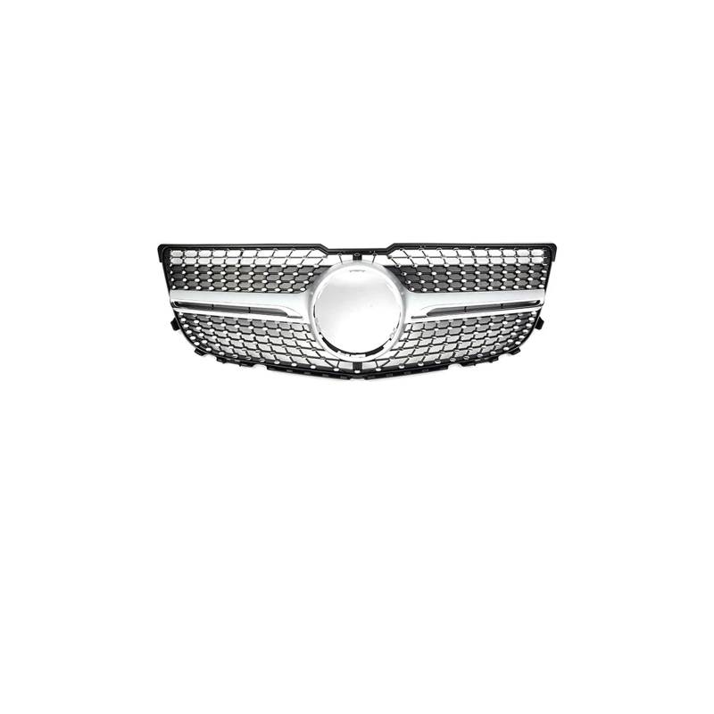 Kühlergrill Für GLK Für Klasse X204 GLK250 GLK300 GLK350 2013-2015 Black Diamonds Style Oberer Kühlergrill Renngitter Kühlergrill Vorne(Diamond-Silver) von GBGWRMRYX