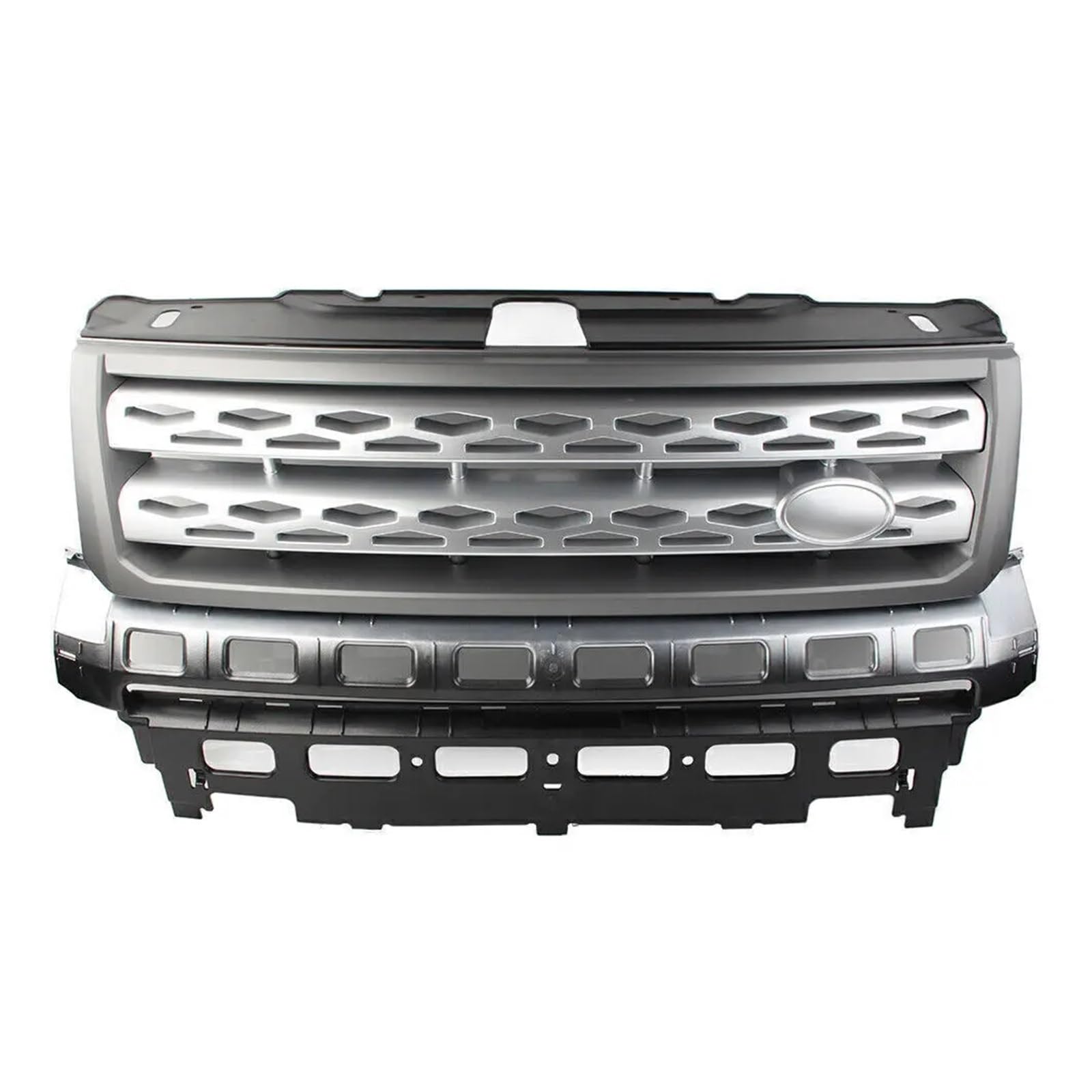 Kühlergrill Für Land Für Rover Für Freelander 2 LR2 2010-2016 Auto Frontstoßstange Grill Lufteinlass Kühlergrill Kühlergrill Vorne(Gray Silver) von GBGWRMRYX