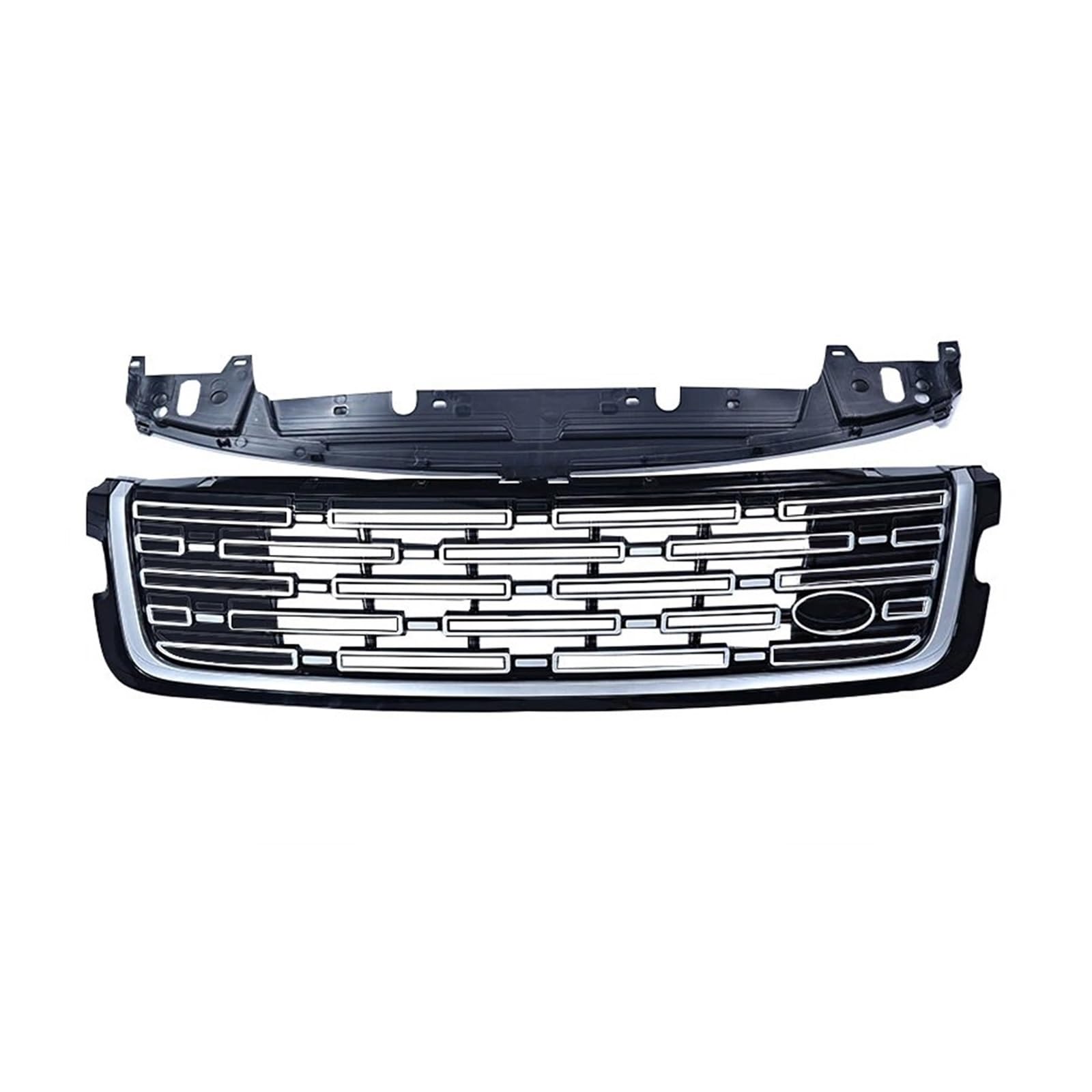 Kühlergrill Für Land Für Rover Für Range Für Rover Für Velar 2017-2024 Auto Frontstoßstange Kühlergrill Kühlergrill Vorne(24 Black Silver) von GBGWRMRYX
