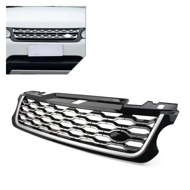 Kühlergrill Für Land Für Rover Für Range Für Sport 2014-2017 Auto Front Stoßstange Lufteinlass Kühlergrill Kühlergrill Vorne(Black Silver) von GBGWRMRYX