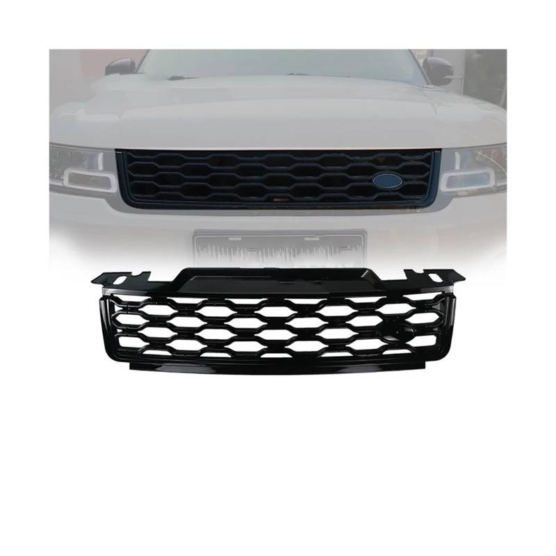 Kühlergrill Für Land Für Rover Für Range Für Sport L494 2018-2022 Front Upper Grill Kühlergrill Kühlergrill Vorne(All black) von GBGWRMRYX