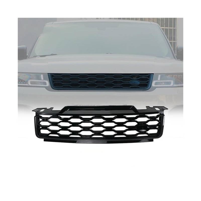 Kühlergrill Für Land Für Rover Für Range Für Sport L494 2018-2022 Front Upper Grill Kühlergrill Kühlergrill Vorne(Carbon Fiber) von GBGWRMRYX