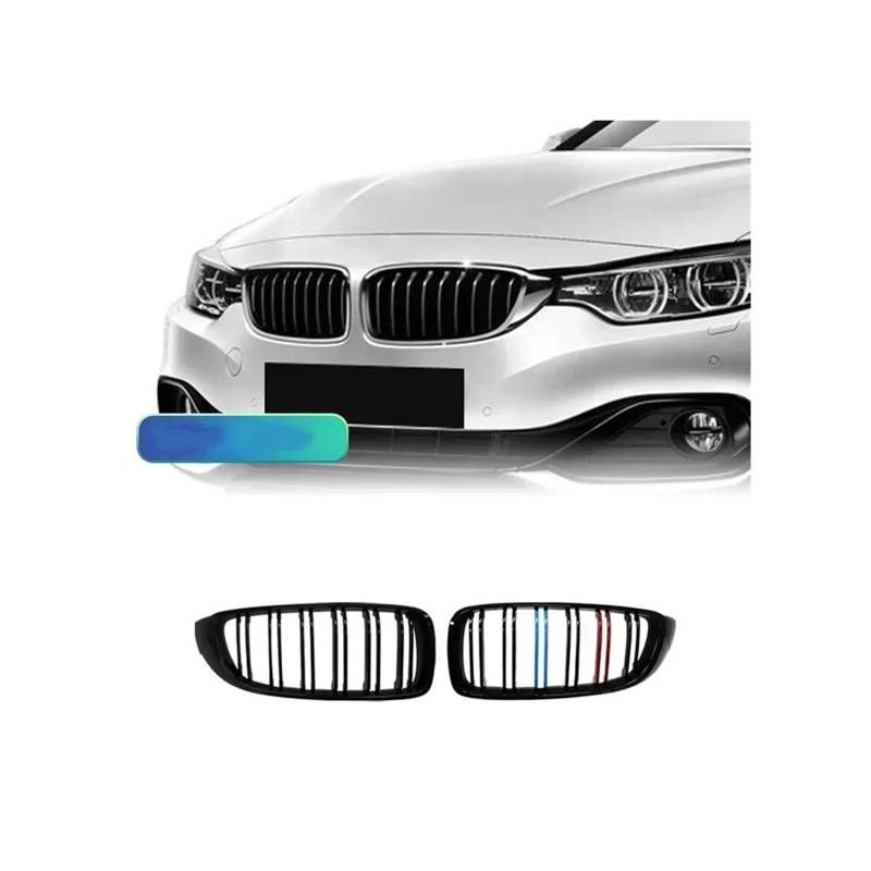 Kühlergrill Für M3 Für M4 F32 F33 F36 F80 F82 2012-2018 Auto Frontstoßstangengrill Dual Slat Glänzend Schwarz Kühlergrill Vorne(3 Colour) von GBGWRMRYX