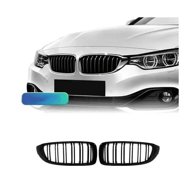 Kühlergrill Für M3 Für M4 F32 F33 F36 F80 F82 2012-2018 Auto Frontstoßstangengrill Renngrill Glänzend Schwarz Kühlergrill Vorne(Gloss Black) von GBGWRMRYX