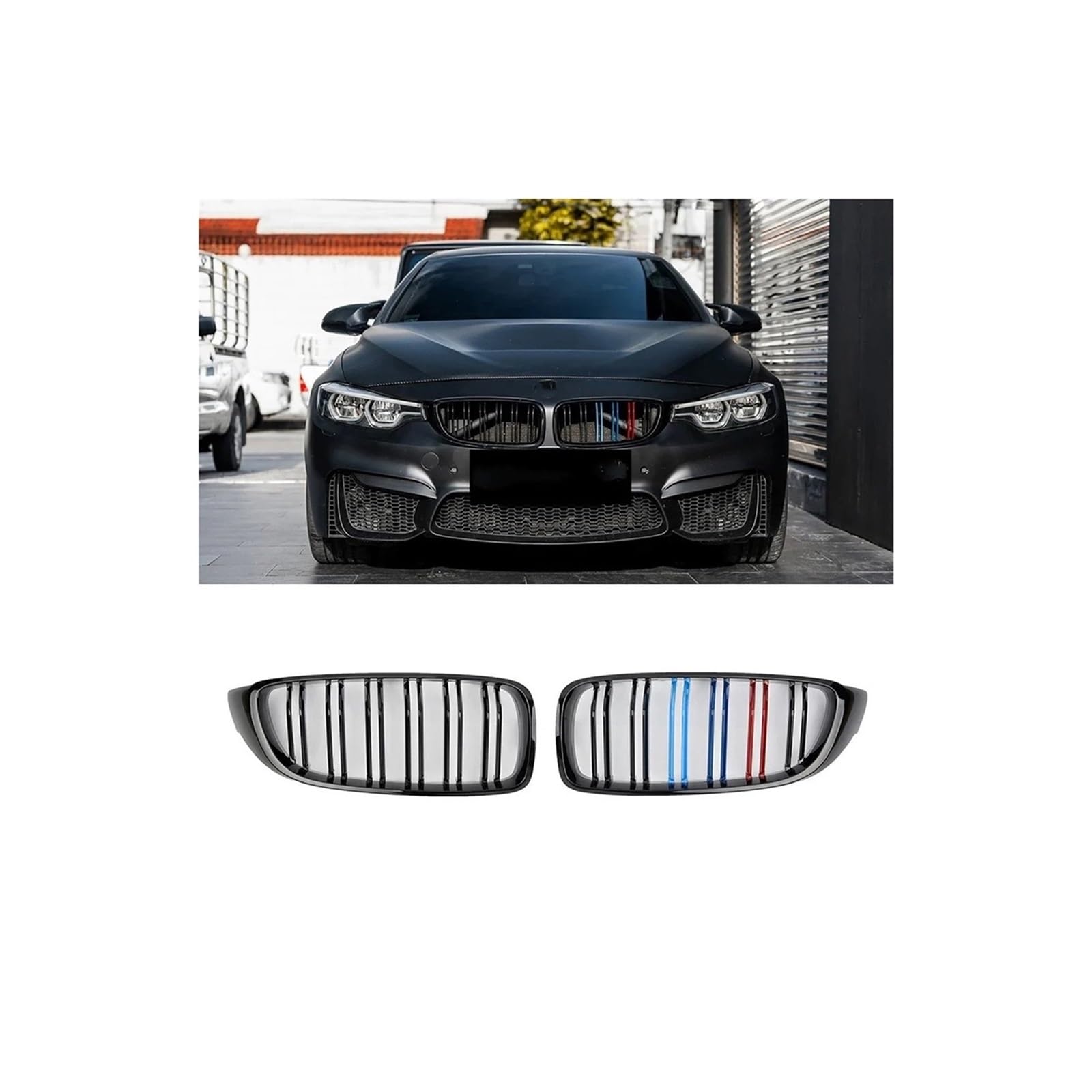 Kühlergrill Für M3 Für M4 F32 F33 F36 F80 F82 2013-2019 Stil Frontstoßstange Racing Grill Kühlergrill Vorne(1-Color) von GBGWRMRYX