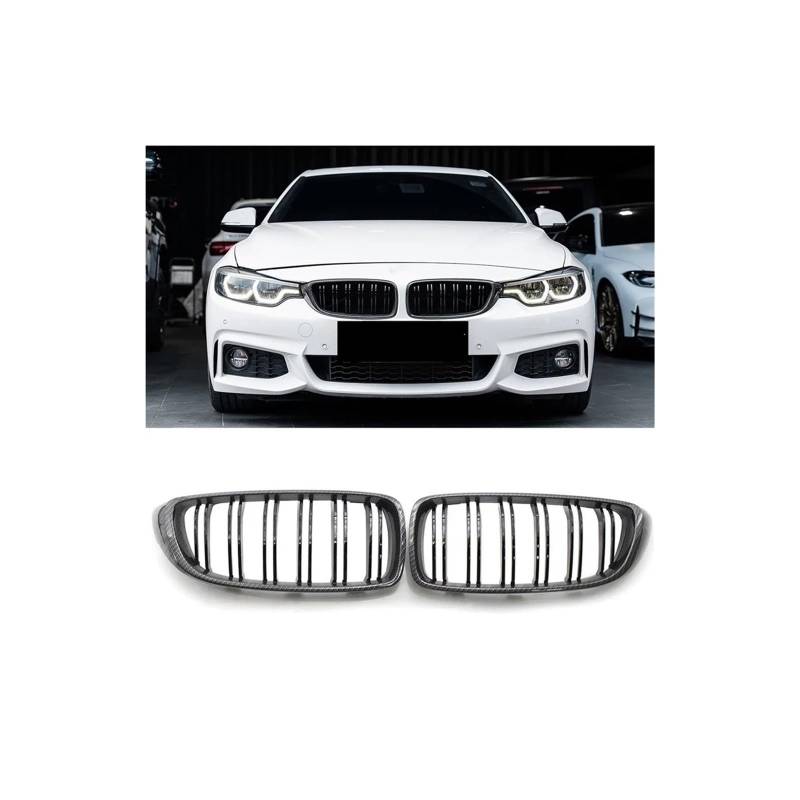 Kühlergrill Für M3 Für M4 F32 F33 F36 F80 F82 2013-2019 Stil Frontstoßstange Racing Grill Kühlergrill Vorne(Carbon Look) von GBGWRMRYX