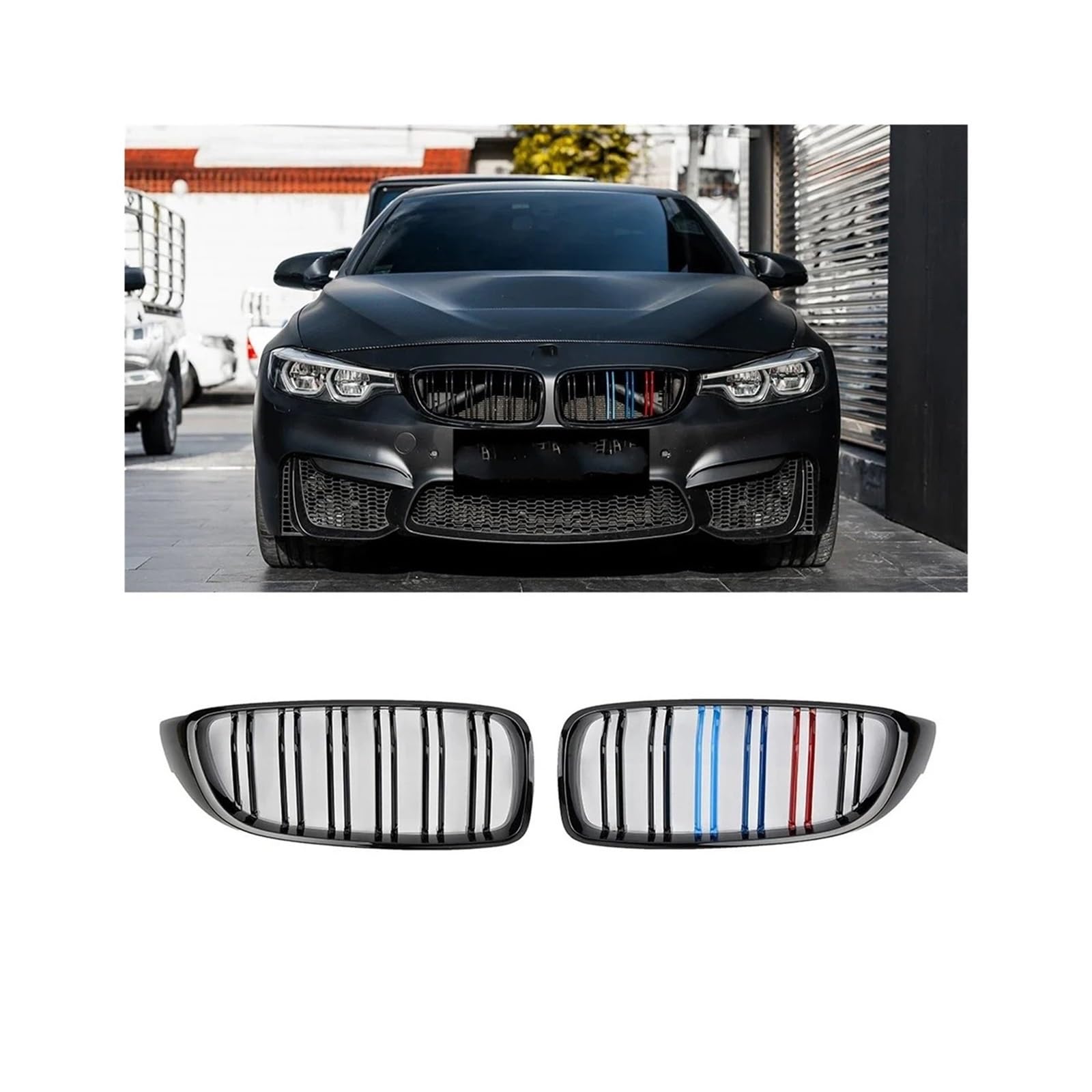 Kühlergrill Für M4 F32 F33 F36 F80 F82 425i 430i 440i 435i 2013-2020 Glänzend Schwarz Front Niere Kühlergrill Kühlergrill Vorne(3-Color) von GBGWRMRYX