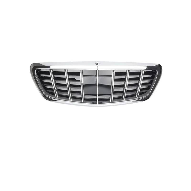 Kühlergrill Für S-klasse W222 S500 S550 S600 2014-2020 Auto Vorderen Stoßfänger Kühlergrill Gitter Haube Kühlergrill Vorne(Silver1) von GBGWRMRYX