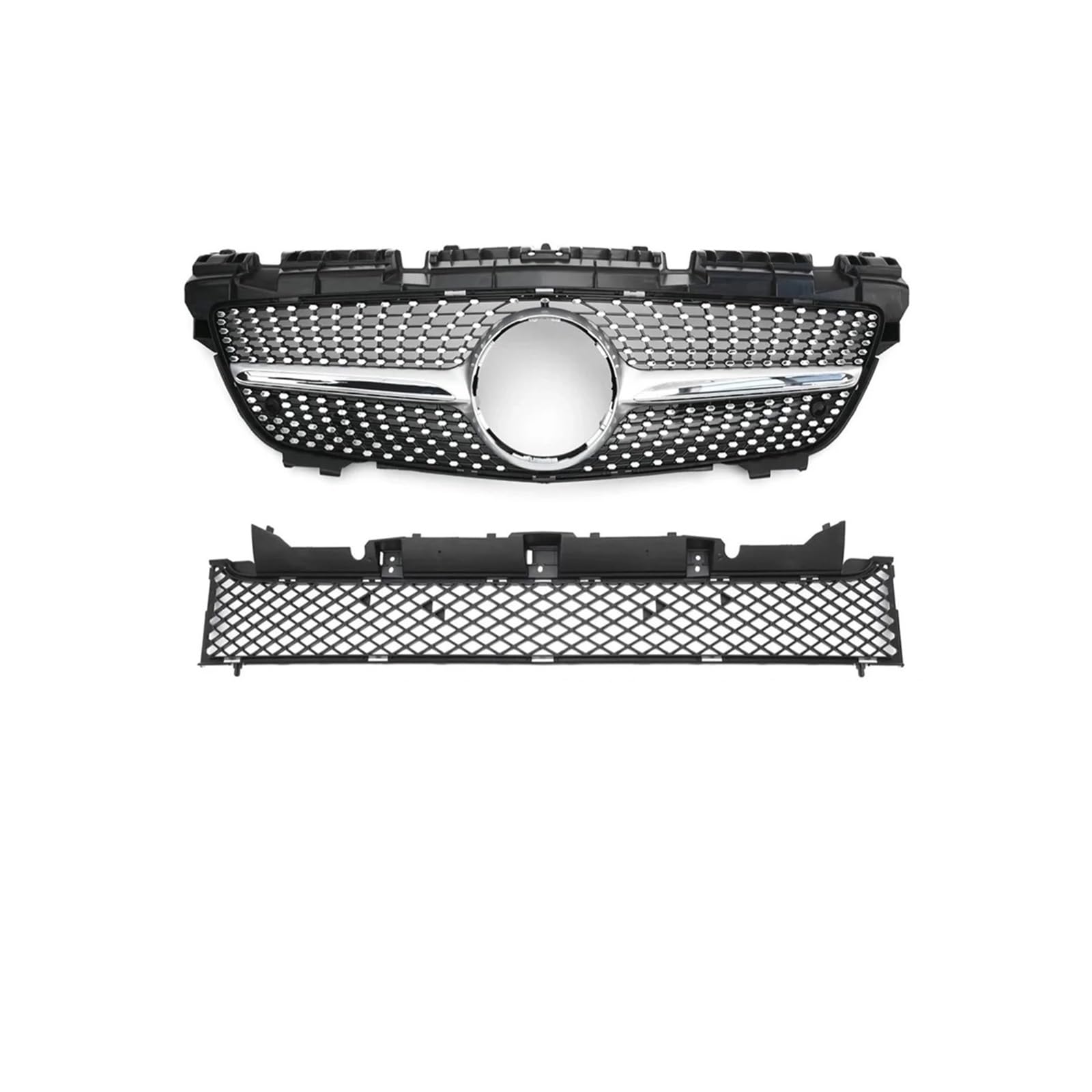 Kühlergrill Für SLK R172 2011-2015 Für GT Stil Front Einlass Grille Stoßstange Grill Kühlergrill Vorne(Silver1) von GBGWRMRYX