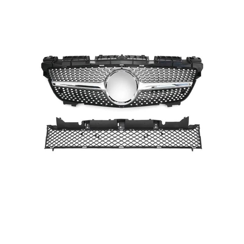 Kühlergrill Für SLK R172 2011-2015 Für GT Stil Front Einlass Grille Stoßstange Grill Kühlergrill Vorne(Silver1) von GBGWRMRYX