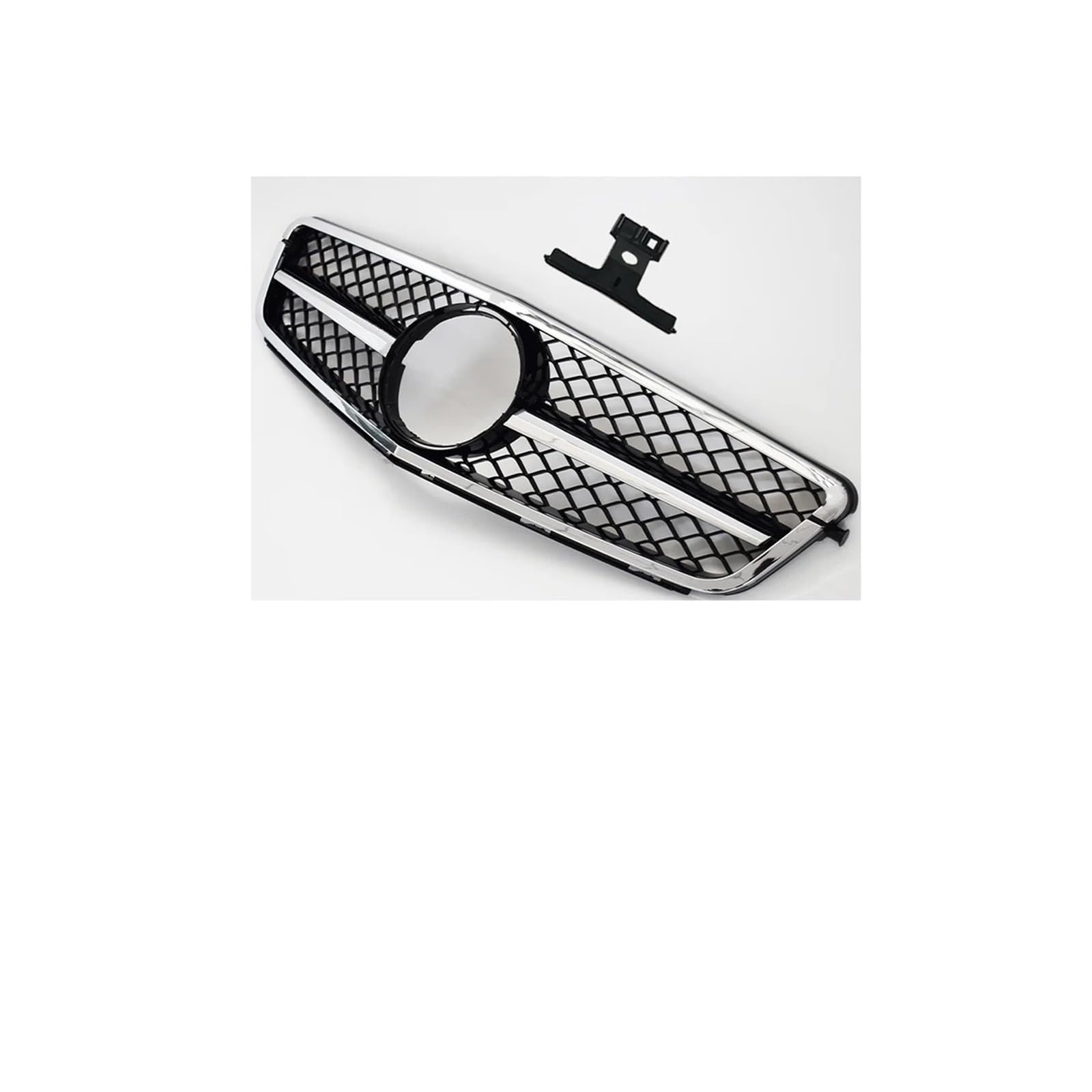 Kühlergrill Für W204 C204 S204 C43 2007-2014 Auto Front Einlass Grille Stoßstange Grill Kühlergrill Vorne(A Full Silvery) von GBGWRMRYX