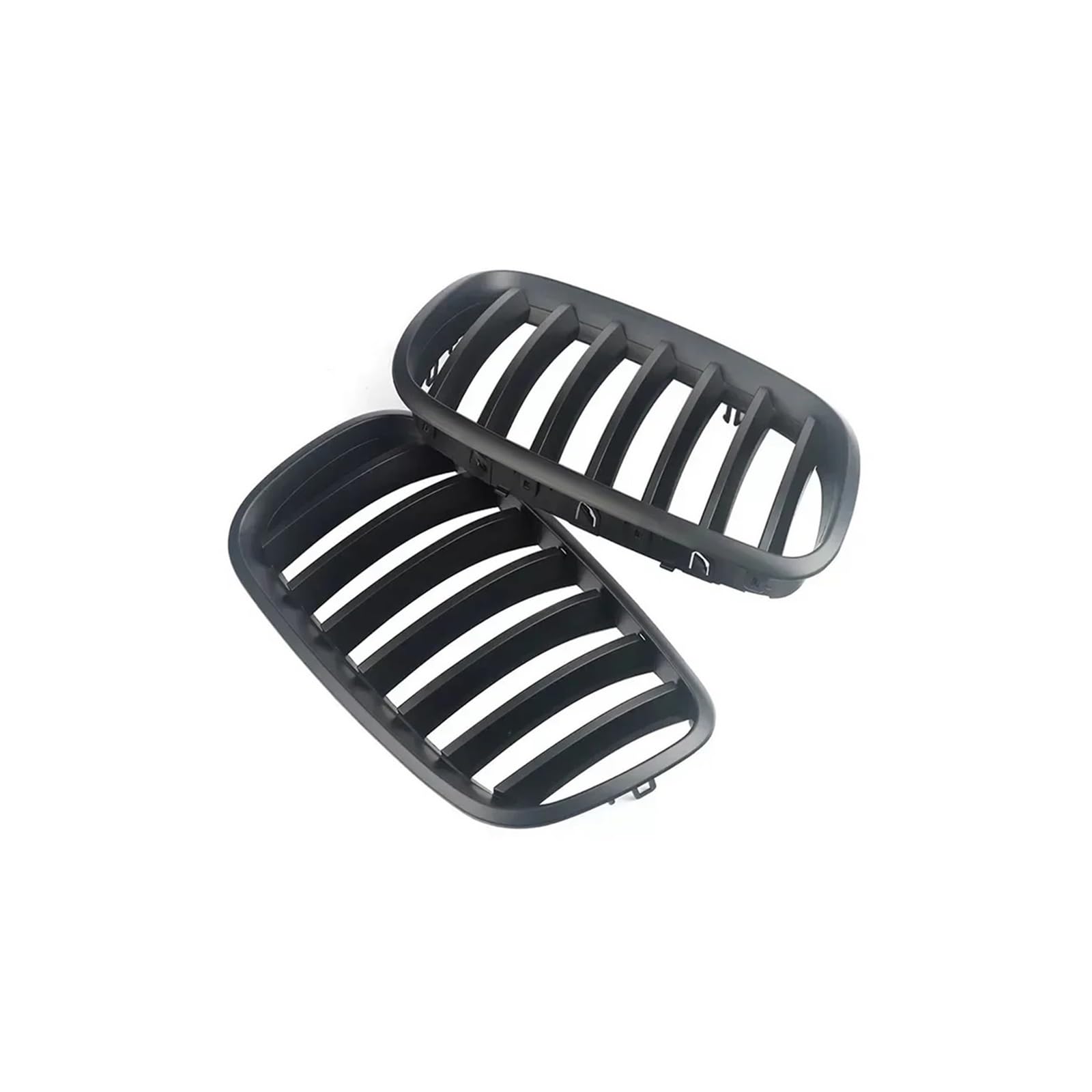 Kühlergrill Für X5 E70 Für X6 E71 2007-2013 Auto Front Nierengitter Grill Einzellamellen-Stil Grill Kühlergrill Vorne(Matte Black) von GBGWRMRYX