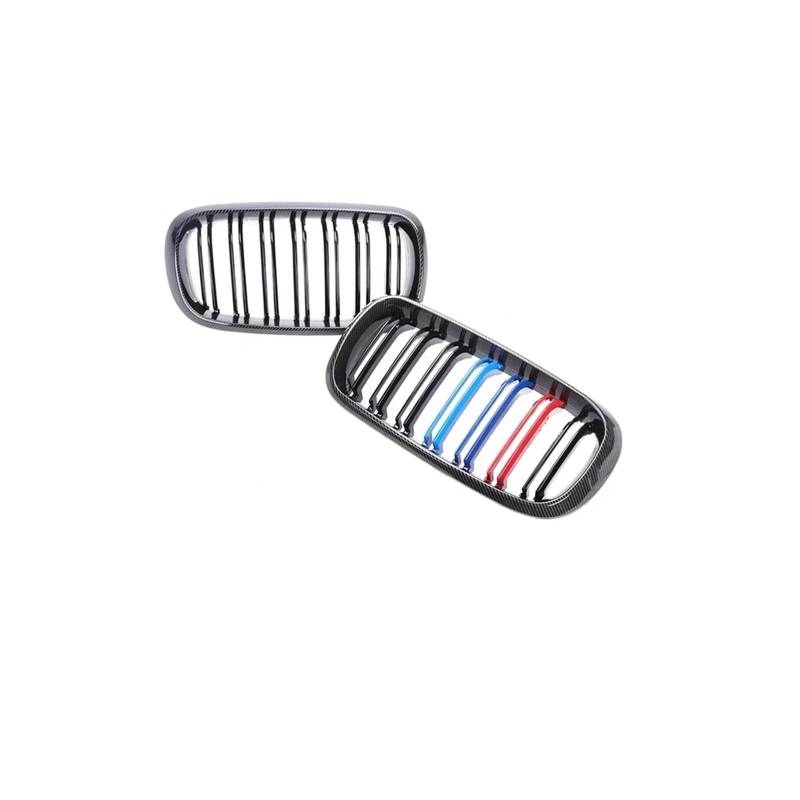 Kühlergrill Für X5 Für X6 F15 F16 2014-2018 Auto Vorderen Stoßfänger Nieren Kühlergrills Kühlergrill Vorne(Dual Carbon M) von GBGWRMRYX