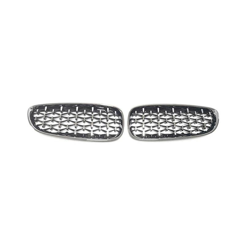 Kühlergrill Für Z4 E89 2009-2016 Auto Vorderen Stoßfänger Kühlergrill Haube Grille Signal Lamelle Diamant Stil Kühlergrill Vorne(B All Silver) von GBGWRMRYX
