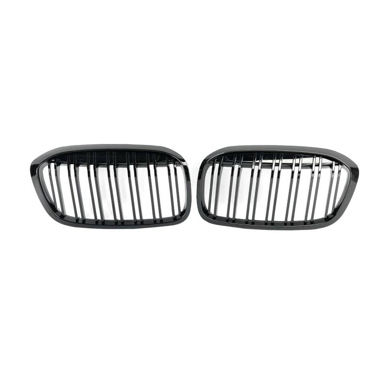 Kühlergrill Vorne 2 STÜCKE Für 2er F45 F46 2018 2019 2020 2021 Auto-Frontnierengrill Schwarz Glänzender Kühlergrill Frontkühlergrill Front Kühlergrill von GBGWRMRYX